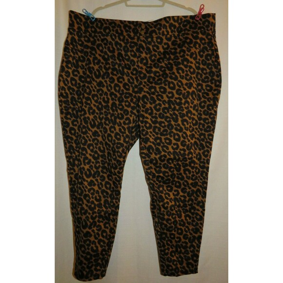 Terra & Sky Leopard Print Pull On Jeggings Pants -Pockets- Plus Size 3X - Picture 10 of 10